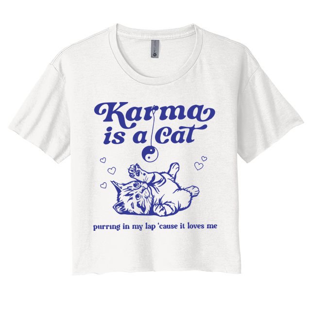 Karma Is A Cat Crop Top