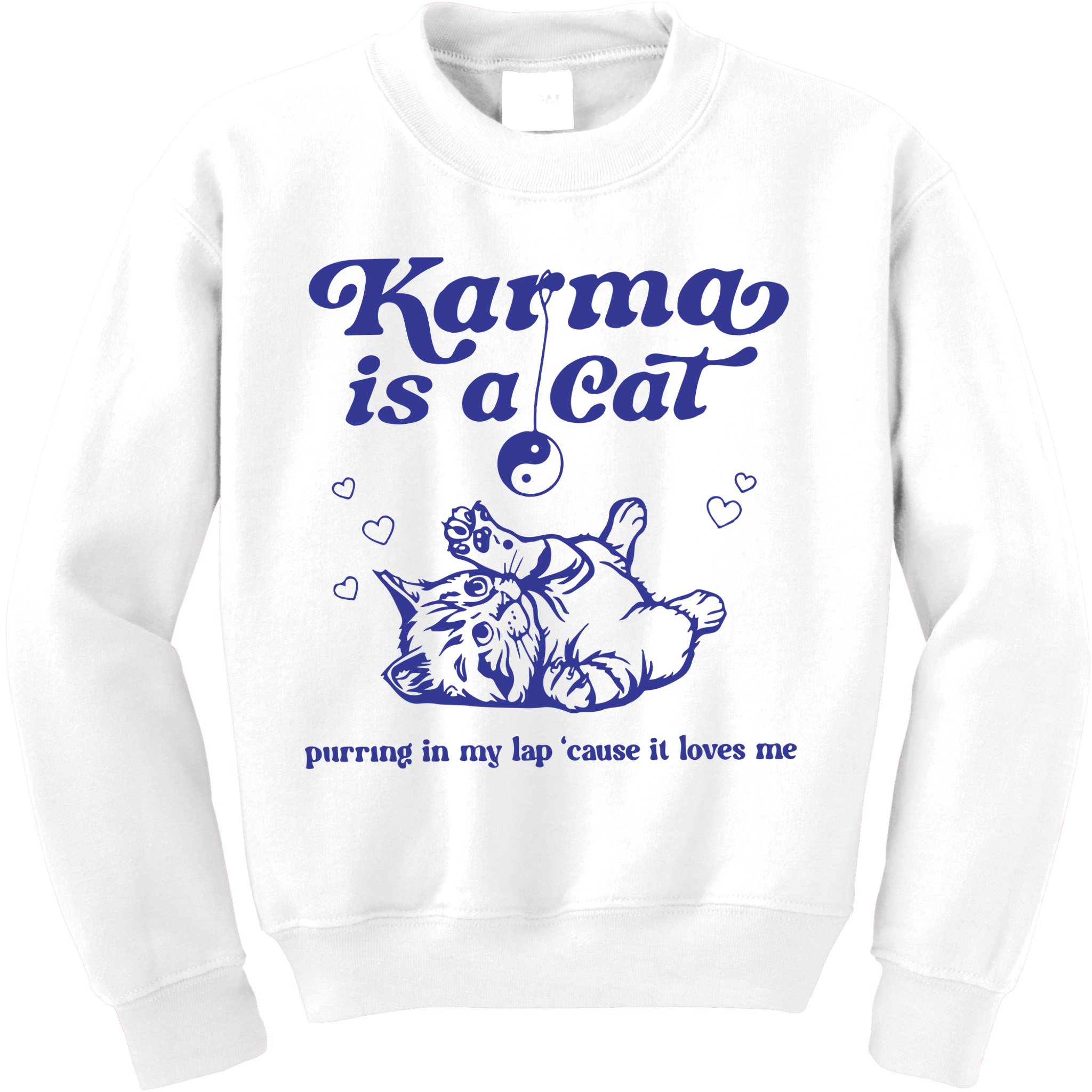 Karma Is A Cat Kids Sweatshirt