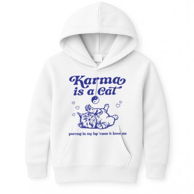 Karma Is A Cat Kids Hoodie