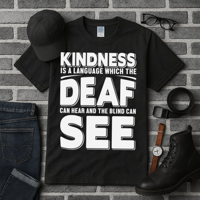 Kindness Is A Language Which Deaf Tall T-Shirt