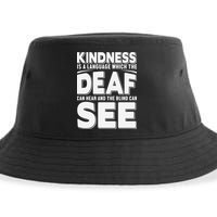 Kindness Is A Language Which Deaf Sustainable Bucket Hat