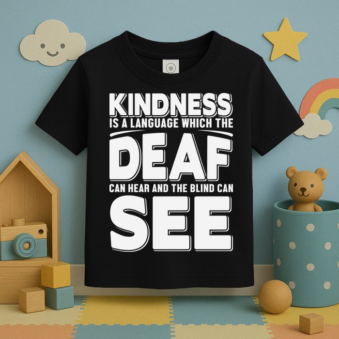 Kindness Is A Language Which Deaf Toddler T-Shirt