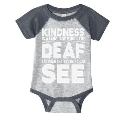 Kindness Is A Language Which Deaf Infant Baby Jersey Bodysuit