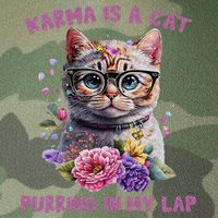 Karma Is A Cat Purring In My Lap Legacy Tie Dye Trucker Hat