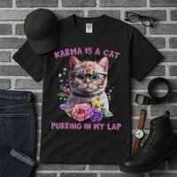 Karma Is A Cat Purring In My Lap Tall T-Shirt