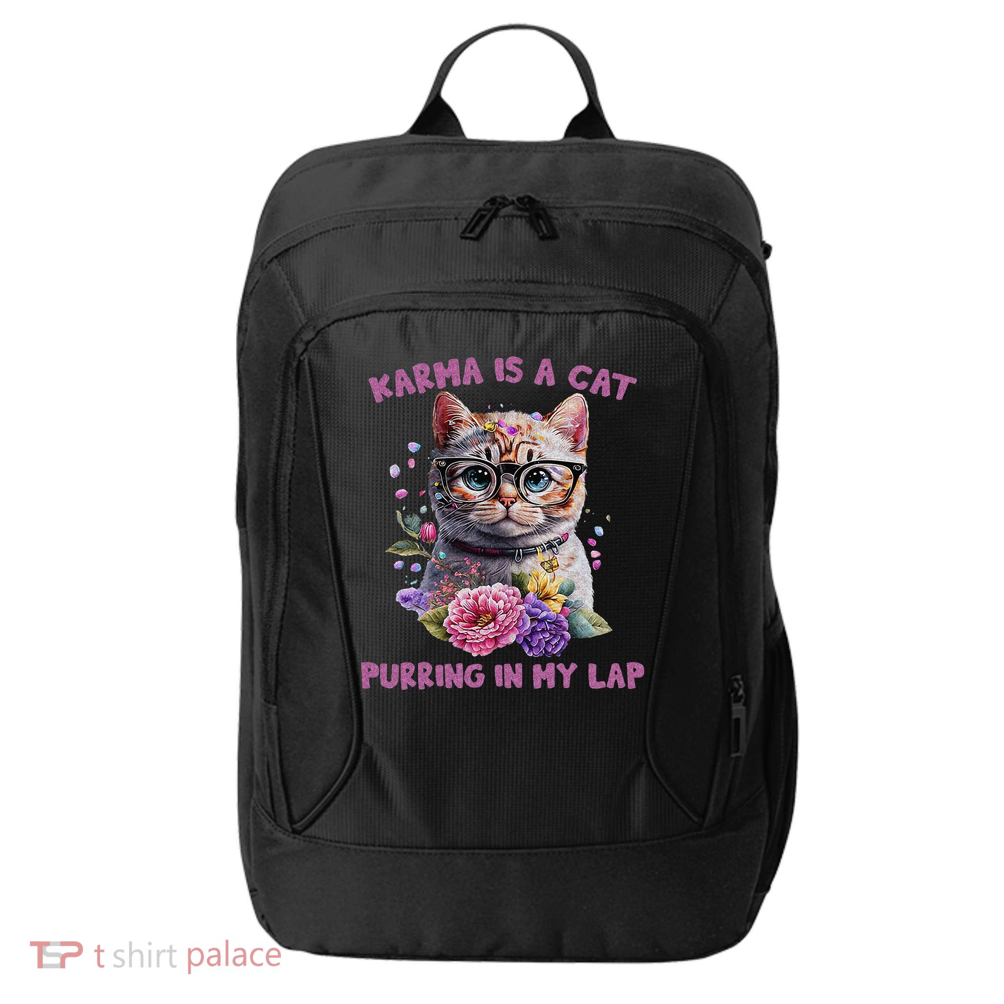 Karma Is A Cat Purring In My Lap City Backpack