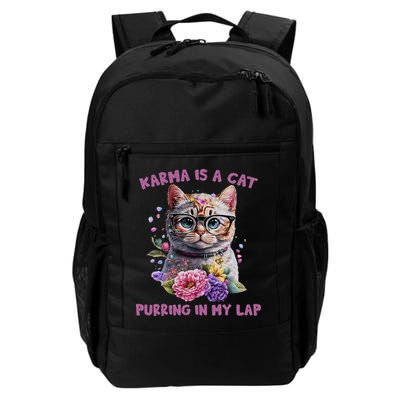 Karma Is A Cat Purring In My Lap Backpack