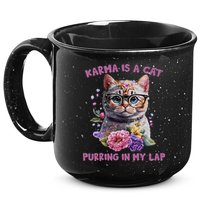 Karma Is A Cat Purring In My Lap 15oz Campfire Ceramic Mug
