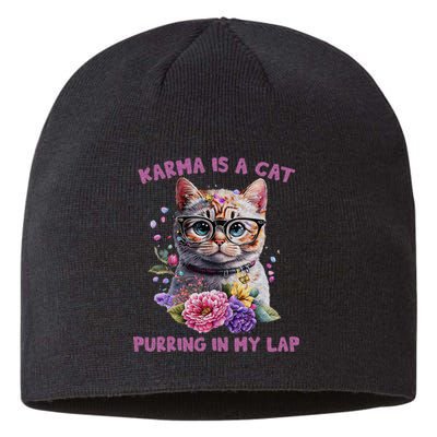 Karma Is A Cat Purring In My Lap Sustainable Beanie