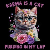 Karma Is A Cat Purring In My Lap 16 in Basic Backpack