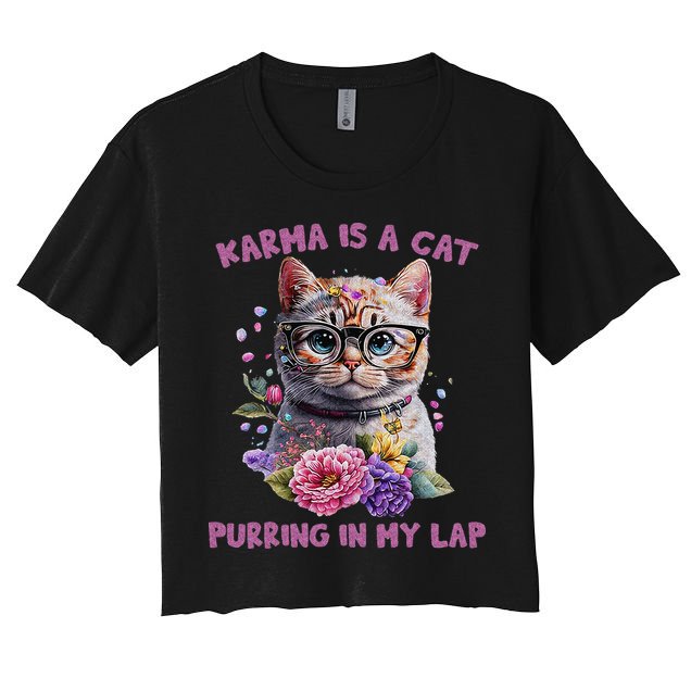 Karma Is A Cat Purring In My Lap Crop Top