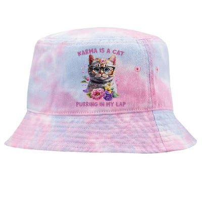 Karma Is A Cat Purring In My Lap Tie-Dyed Bucket Hat