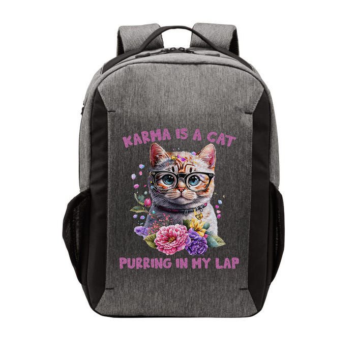 Karma Is A Cat Purring In My Lap Vector Backpack