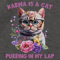 Karma Is A Cat Purring In My Lap Vector Backpack
