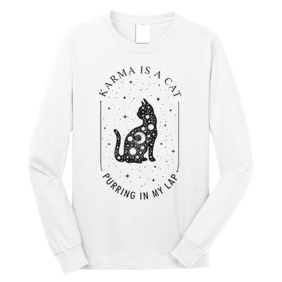 Karma Is A Cat Purring In My Lap Cause It Loves Me Long Sleeve Shirt