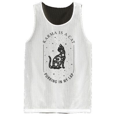 Karma Is A Cat Purring In My Lap Cause It Loves Me Mesh Reversible Basketball Jersey Tank