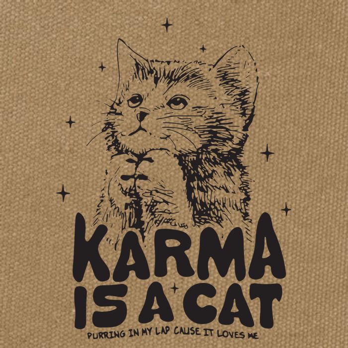 Karma Is A Cat Shirts Taylor Eras Cat Lover Cotton Canvas Backpack