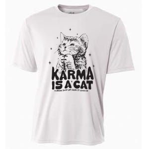 Karma Is A Cat Shirts Taylor Eras Cat Lover Cooling Performance Crew T-Shirt