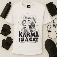 Karma Is A Cat Shirts Taylor Eras Cat Lover Cooling Performance Crew T-Shirt