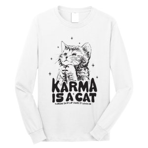 Karma Is A Cat Shirts Taylor Eras Cat Lover Long Sleeve Shirt