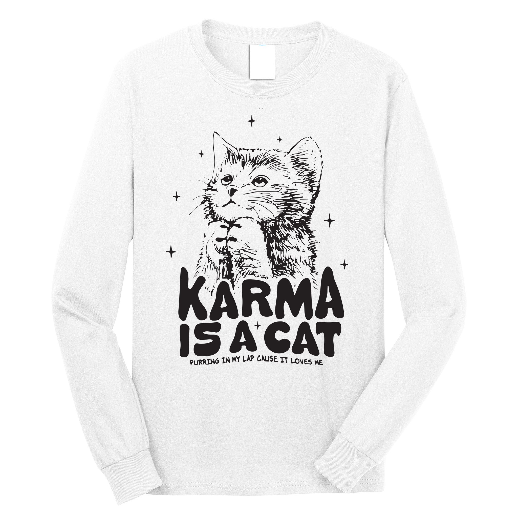 Karma Is A Cat Shirts Taylor Eras Cat Lover Long Sleeve Shirt