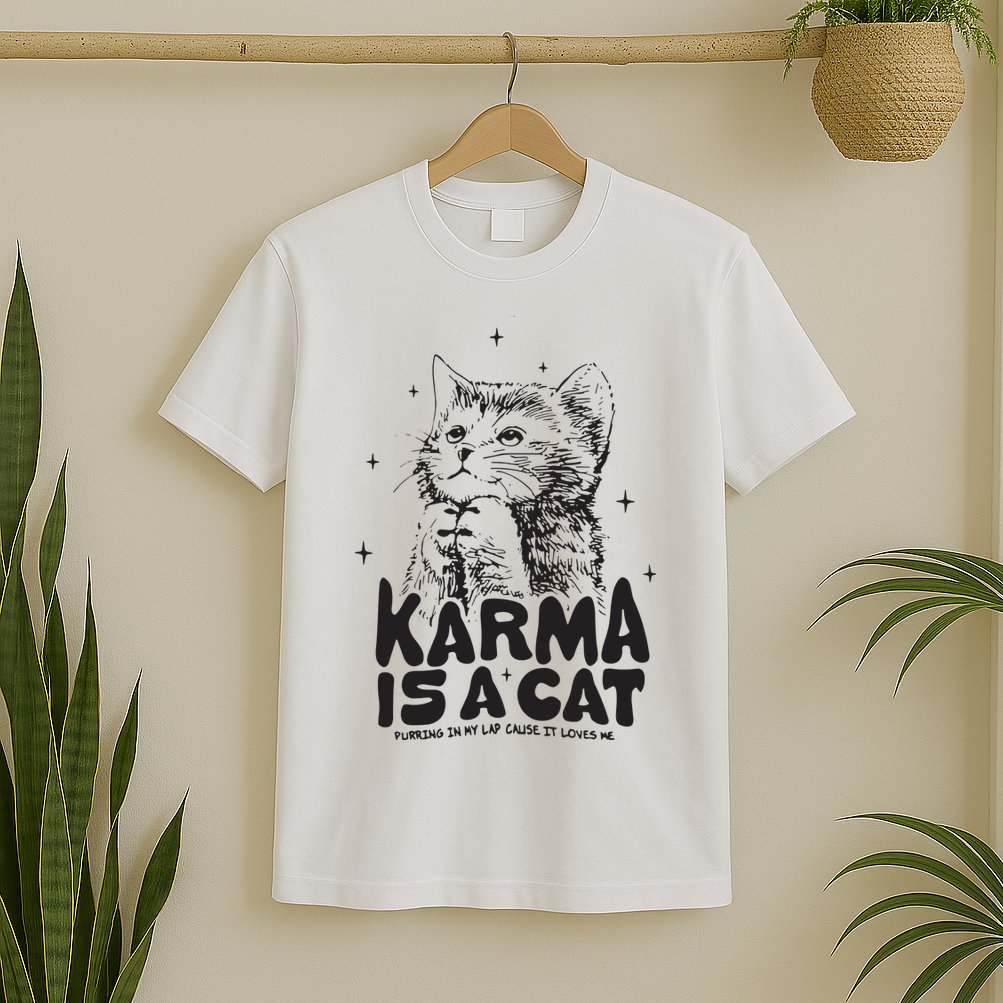 Karma Is A Cat Shirts Taylor Eras Cat Lover T-Shirt