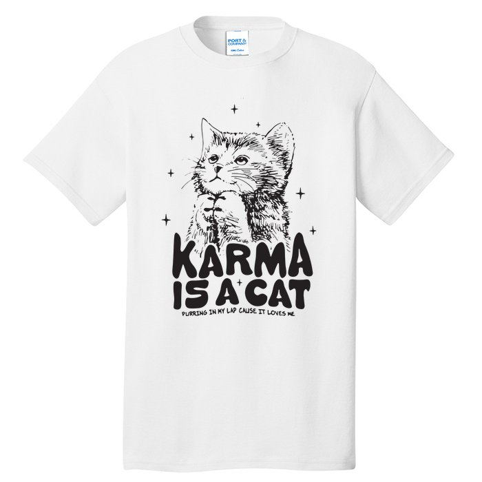 Karma Is A Cat Shirts Taylor Eras Cat Lover Tall T-Shirt