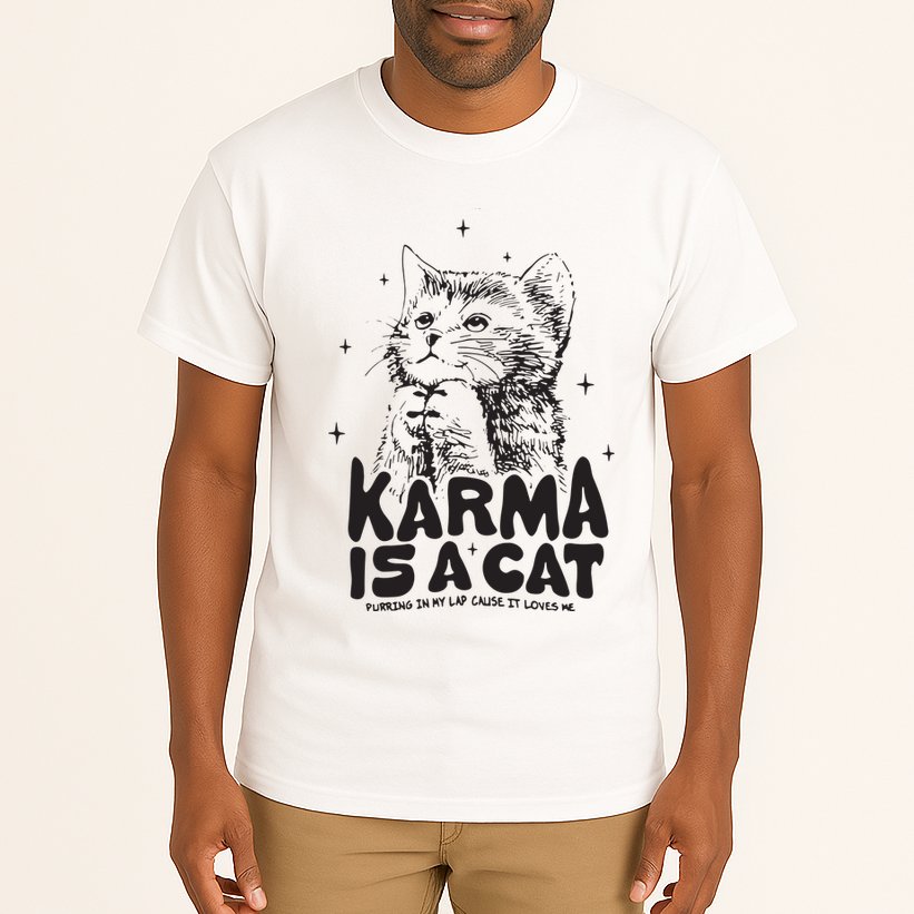 Karma Is A Cat Shirts Taylor Eras Cat Lover Tall T-Shirt