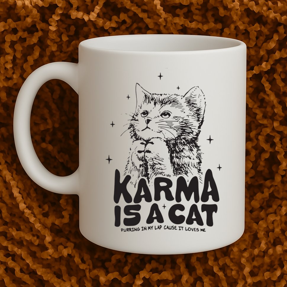 Karma Is A Cat Shirts Taylor Eras Cat Lover Mug