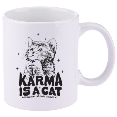 Karma Is A Cat Shirts Taylor Eras Cat Lover 11oz C Handle Ceramic Mug