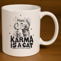 Karma Is A Cat Shirts Taylor Eras Cat Lover 11oz C Handle Ceramic Mug