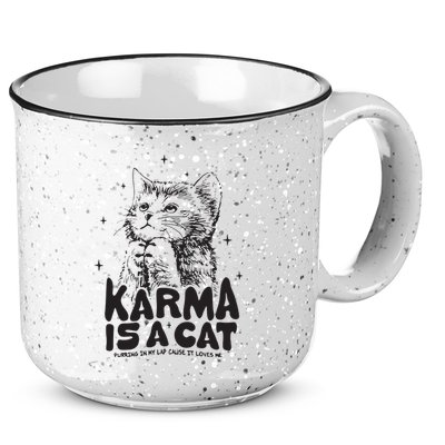 Karma Is A Cat Shirts Taylor Eras Cat Lover 15oz Campfire Ceramic Mug