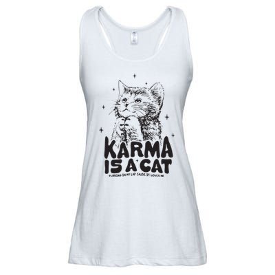 Karma Is A Cat Shirts Taylor Eras Cat Lover Ladies Essential Flowy Tank