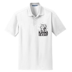 Karma Is A Cat Shirts Taylor Eras Cat Lover Dry Zone Grid Polo