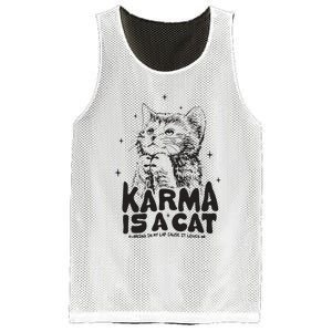 Karma Is A Cat Shirts Taylor Eras Cat Lover Mesh Reversible Basketball Jersey Tank