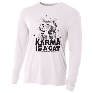 Karma Is A Cat Shirts Taylor Eras Cat Lover Cooling Performance Long Sleeve Crew