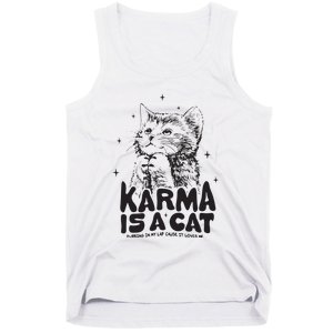 Karma Is A Cat Shirts Taylor Eras Cat Lover Tank Top