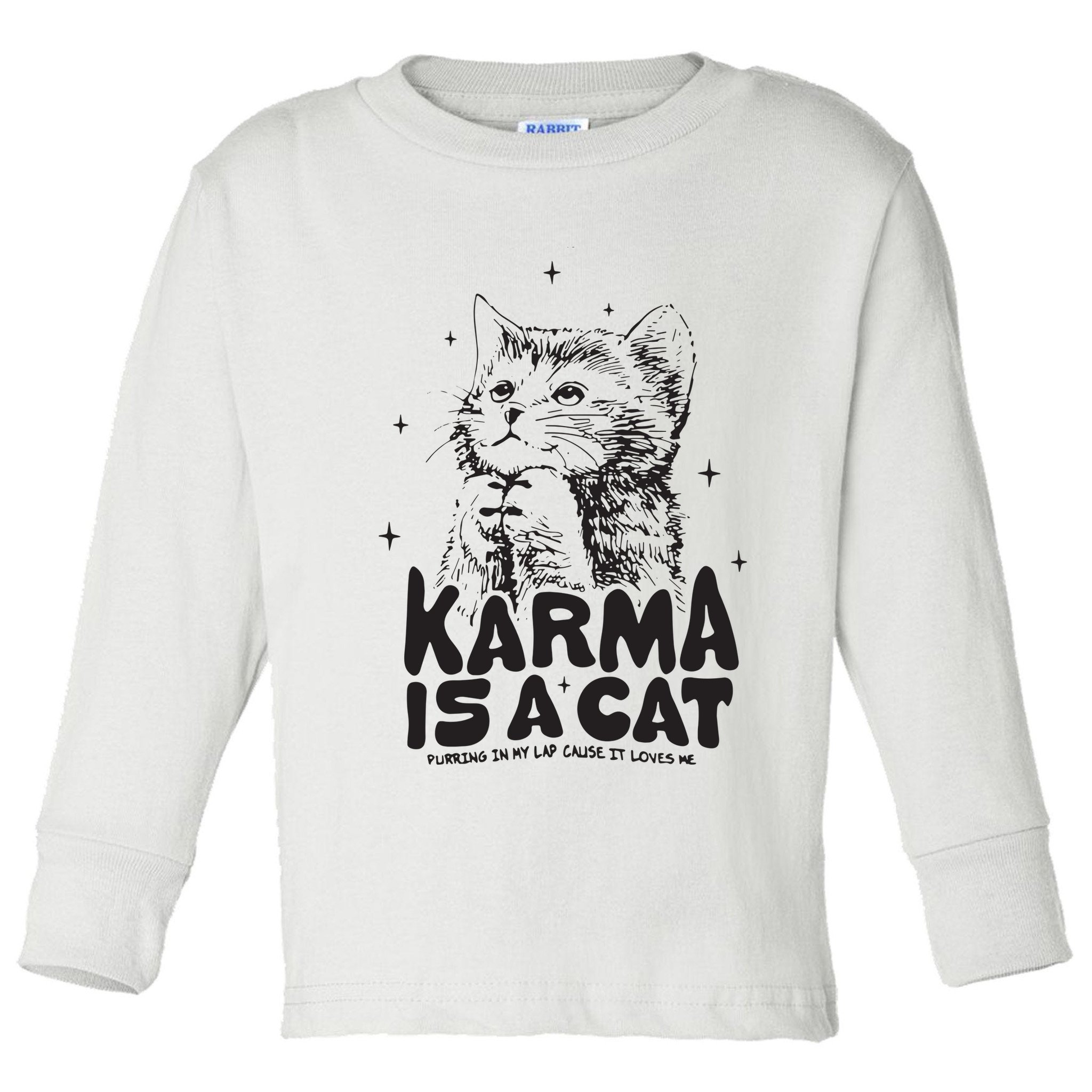 Karma Is A Cat Shirts Taylor Eras Cat Lover Toddler Long Sleeve Shirt