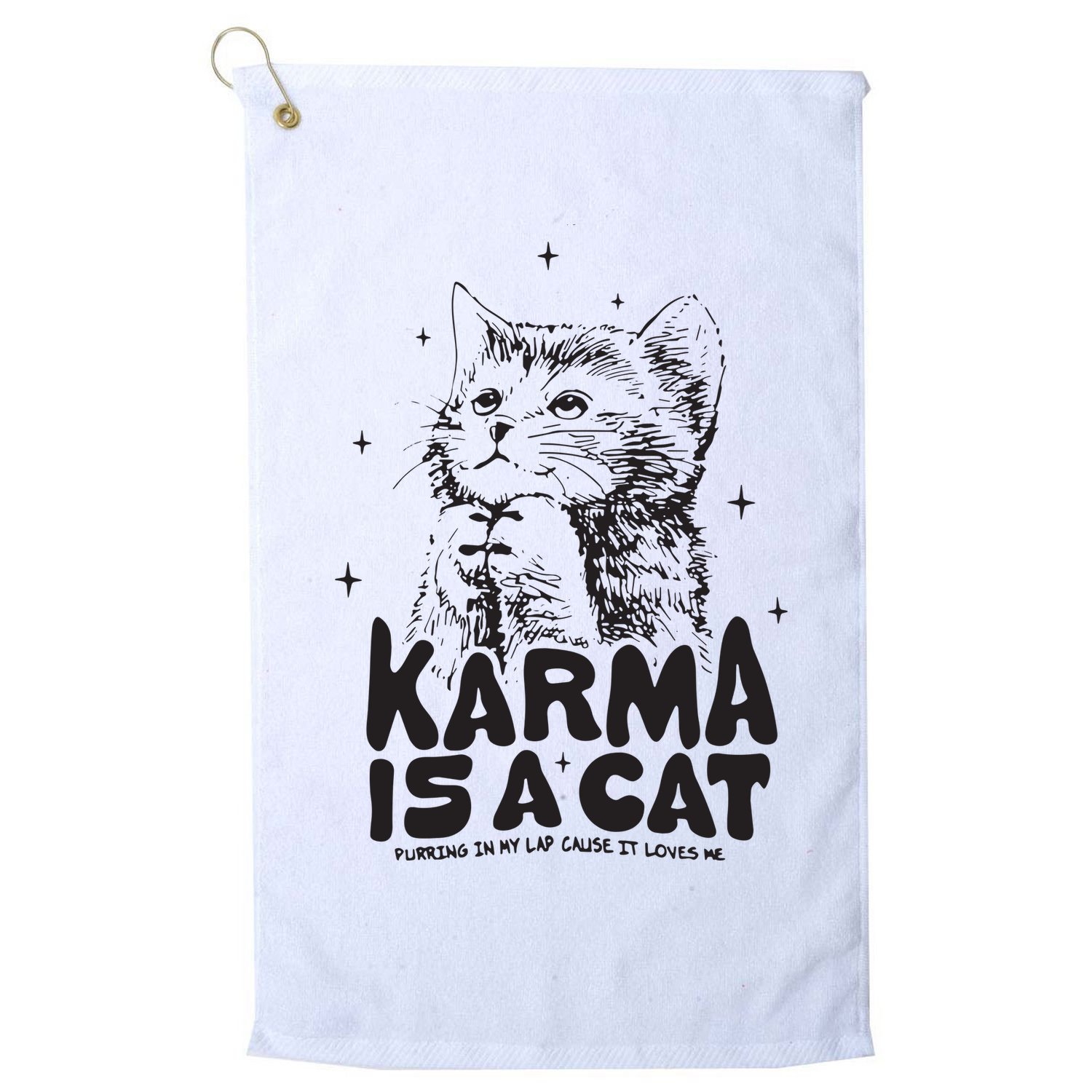 Karma Is A Cat Shirts Taylor Eras Cat Lover Golf Towel