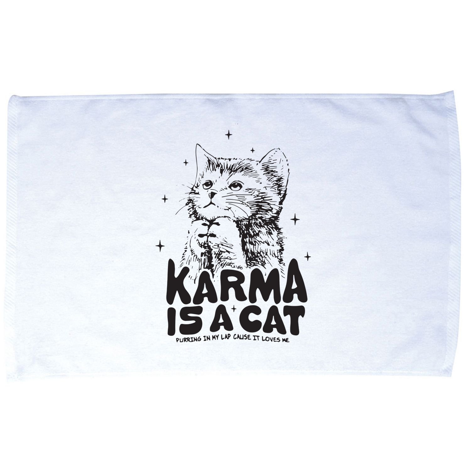 Karma Is A Cat Shirts Taylor Eras Cat Lover Microfiber Hand Towel