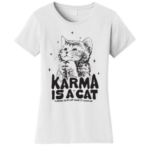 Karma Is A Cat Shirts Taylor Eras Cat Lover Women's T-Shirt