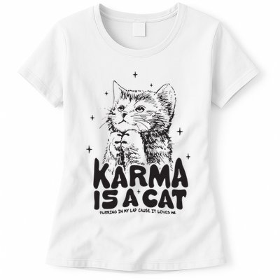 Karma Is A Cat Shirts Taylor Eras Cat Lover Womens T-Shirt