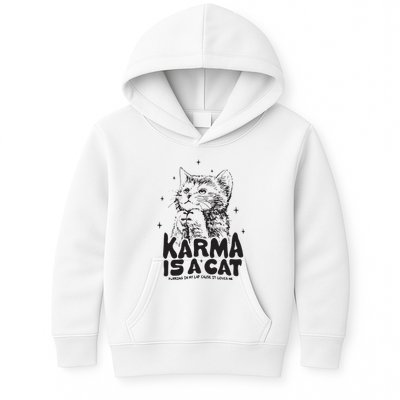 Karma Is A Cat Shirts Taylor Eras Cat Lover Kids Hoodie