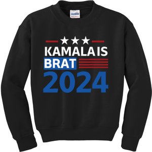 Kamala Is Brat Funny Quotes Feminist Kids Sweatshirt