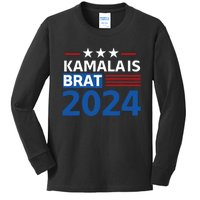 Kamala Is Brat Funny Quotes Feminist Kids Long Sleeve Shirt