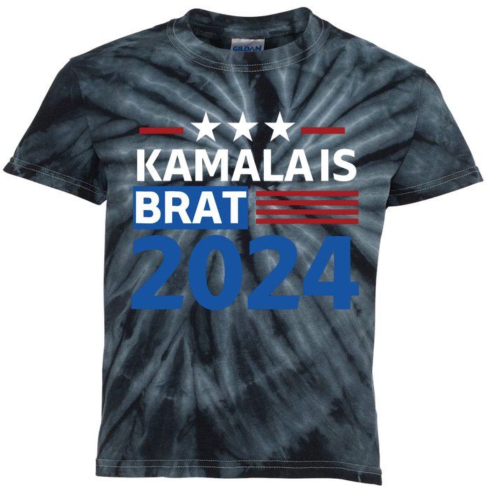 Kamala Is Brat Funny Quotes Feminist Kids Tie-Dye T-Shirt