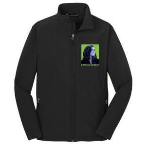 Kamala Is Brat Funny Sarcastic Core Soft Shell Jacket