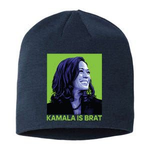 Kamala Is Brat Funny Sarcastic Sustainable Beanie