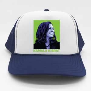 Kamala Is Brat Funny Sarcastic Trucker Hat