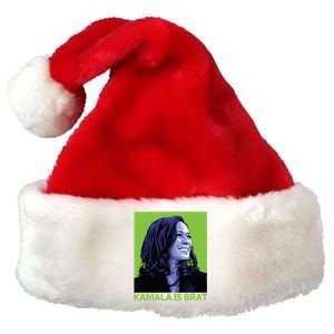 Kamala Is Brat Funny Sarcastic Premium Christmas Santa Hat